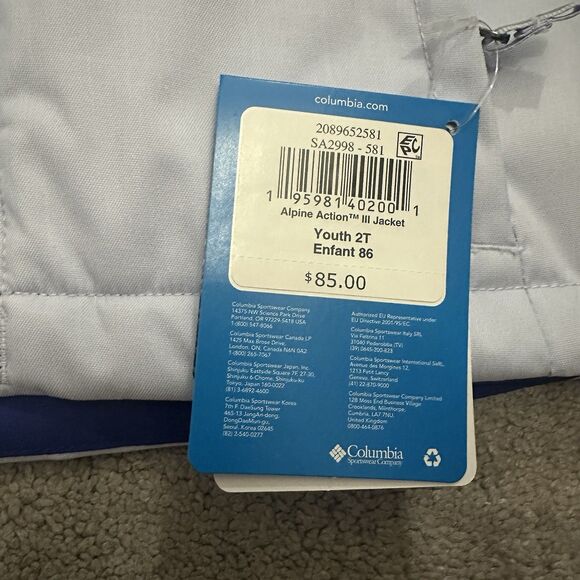 Columbia Alpine Action III Jacket Winter Coat 2T Ski Snow Cold Omni Heat Toddler - Picture 8 of 12